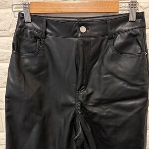 Zara Black Faux Leather Pants